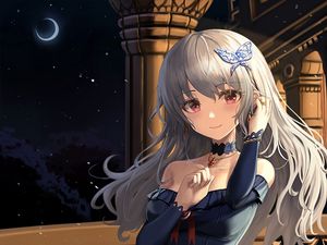 Preview wallpaper girl, smile, jewelry, dress, anime
