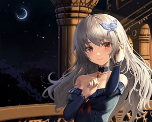 Preview wallpaper girl, smile, jewelry, dress, anime