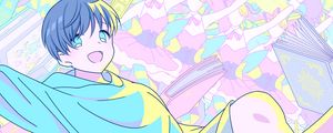 Preview wallpaper girl, smile, joy, happy, anime, art