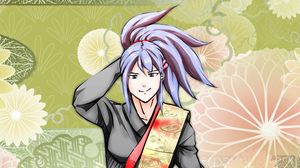Preview wallpaper girl, smile, kimono, anime