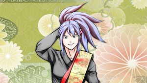 Preview wallpaper girl, smile, kimono, anime