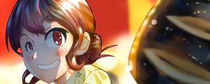 Preview wallpaper girl, smile, kimono, fair, anime