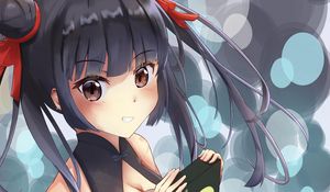 Preview wallpaper girl, smile, kimono, anime, art, cartoon