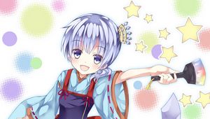 Preview wallpaper girl, smile, kimono, gesture, anime