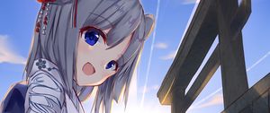 Preview wallpaper girl, smile, light, anime
