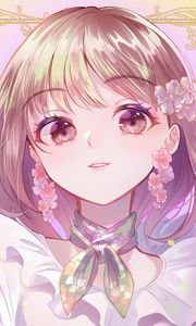 Preview wallpaper girl, smile, look, cute, anime