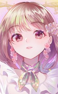 Preview wallpaper girl, smile, look, cute, anime