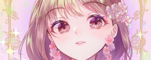 Preview wallpaper girl, smile, look, cute, anime