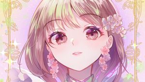 Preview wallpaper girl, smile, look, cute, anime