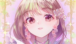 Preview wallpaper girl, smile, look, cute, anime
