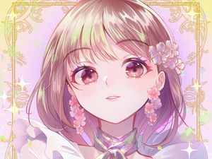 Preview wallpaper girl, smile, look, cute, anime