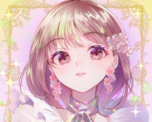Preview wallpaper girl, smile, look, cute, anime
