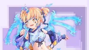 Preview wallpaper girl, smile, magic, anime, art