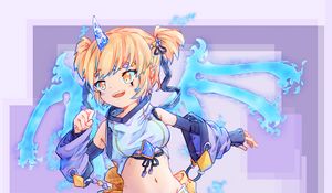 Preview wallpaper girl, smile, magic, anime, art