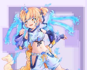 Preview wallpaper girl, smile, magic, anime, art