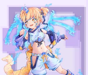 Preview wallpaper girl, smile, magic, anime, art