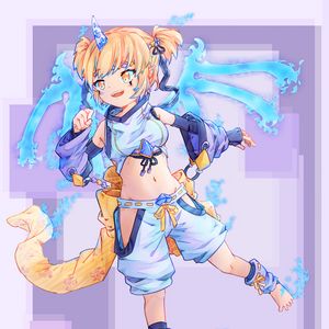 Preview wallpaper girl, smile, magic, anime, art