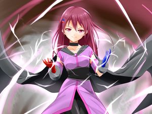 Preview wallpaper girl, smile, magician, fantasy, anime, art