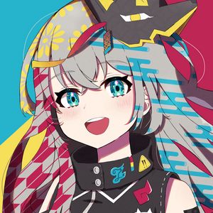 Preview wallpaper girl, smile, mask, anime, art, bright