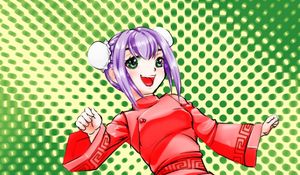 Preview wallpaper girl, smile, movement, anime