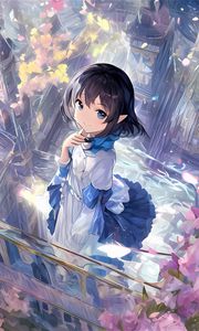 Preview wallpaper girl, smile, neko, dress, anime