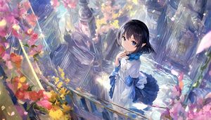 Preview wallpaper girl, smile, neko, dress, anime