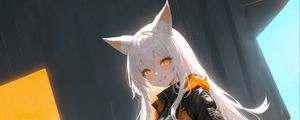 Preview wallpaper girl, smile, neko, ears, anime