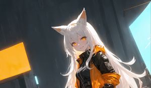 Preview wallpaper girl, smile, neko, ears, anime