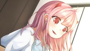Preview wallpaper girl, smile, phone, gamer, anime