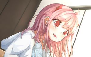 Preview wallpaper girl, smile, phone, gamer, anime