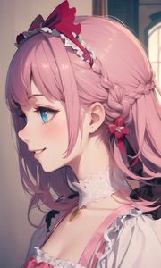 Preview wallpaper girl, smile, profile, anime, art