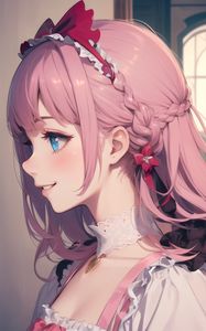 Preview wallpaper girl, smile, profile, anime, art
