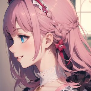 Preview wallpaper girl, smile, profile, anime, art