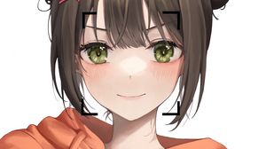 Preview wallpaper girl, smile, record, anime