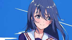 Preview wallpaper girl, smile, sailor suit, anime