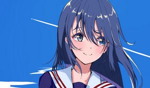 Preview wallpaper girl, smile, sailor suit, anime