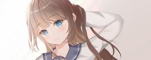 Preview wallpaper girl, smile, schoolgirl, anime