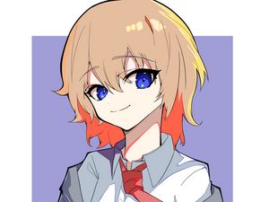 Preview wallpaper girl, smile, schoolgirl, style, anime