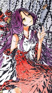 Preview wallpaper girl, smile, snow, watercolor, anime