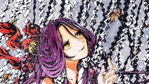 Preview wallpaper girl, smile, snow, watercolor, anime