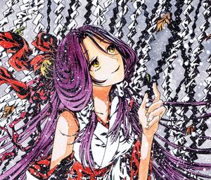 Preview wallpaper girl, smile, snow, watercolor, anime
