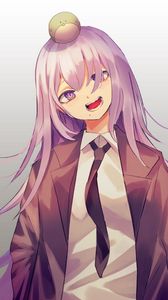 Preview wallpaper girl, smile, tie, suit, anime, art