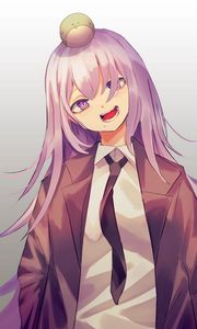 Preview wallpaper girl, smile, tie, suit, anime, art