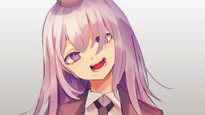Preview wallpaper girl, smile, tie, suit, anime, art