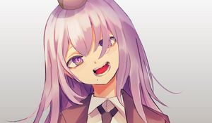 Preview wallpaper girl, smile, tie, suit, anime, art