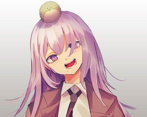 Preview wallpaper girl, smile, tie, suit, anime, art