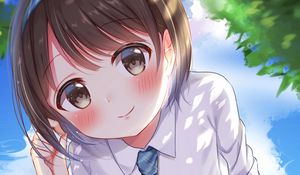 Preview wallpaper girl, smile, tie, anime