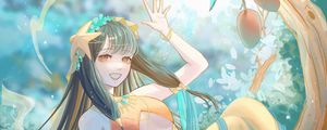 Preview wallpaper girl, smile, underwater world, anime