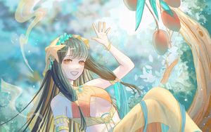 Preview wallpaper girl, smile, underwater world, anime