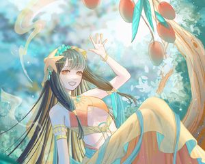 Preview wallpaper girl, smile, underwater world, anime